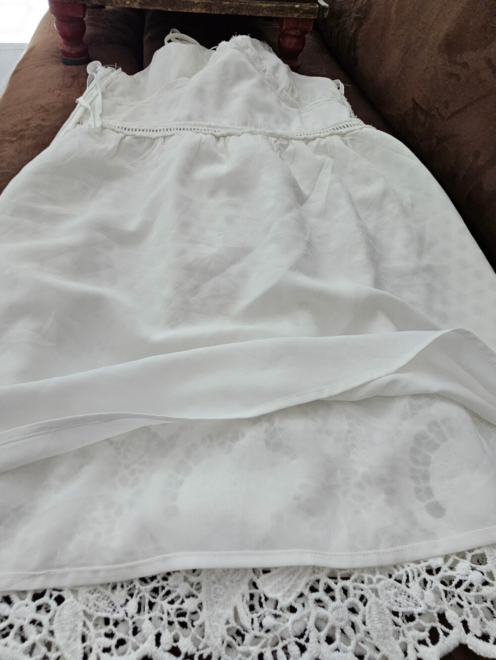 Abercrombie & Fitch White Eyelet Mini Dress Sz S - Picture 12 of 16